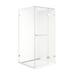 900-1200mm Barossa Chrome Toughened Glass Square Pivot Frameless Shower Screens - HD reno
