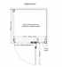 900-1200mm Barossa Chrome Toughened Glass Square Pivot Semi-frameless Shower Screens - HD reno