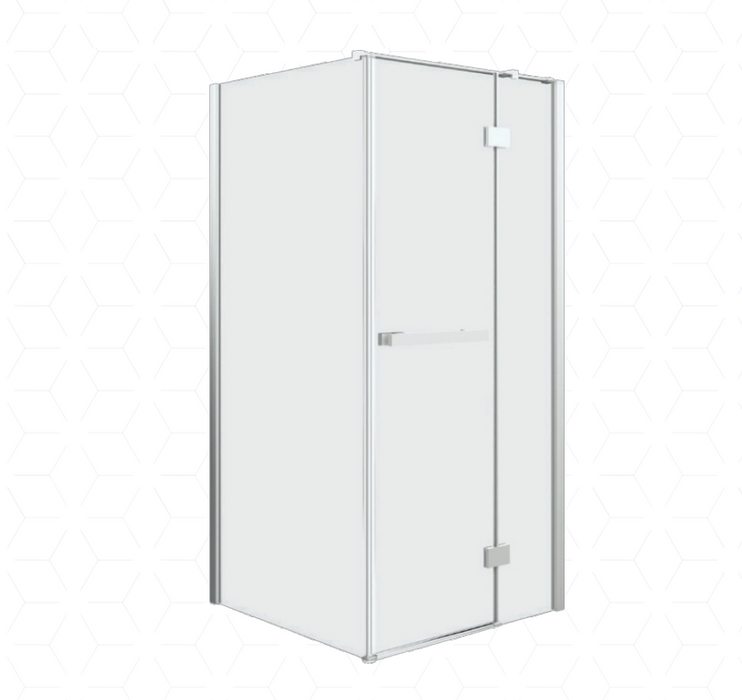 900-1200mm Barossa Chrome Toughened Glass Square Pivot Semi-frameless Shower Screens - HD reno