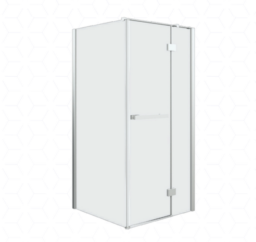 900-1200mm Barossa Chrome Toughened Glass Square Pivot Semi-frameless Shower Screens - HD reno