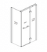 900-1200mm Barossa Chrome Toughened Glass Square Pivot Semi-frameless Shower Screens - HD reno