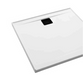 900-1220mm Marbletrend New Flinders White Marbelite Square Rear Outlet Shower Base - HD reno