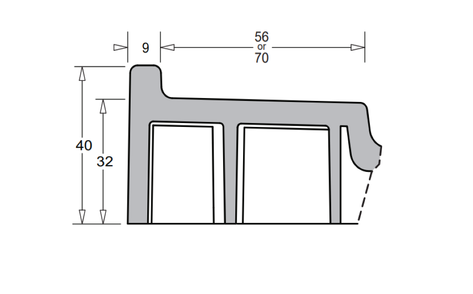 900-1200mm Marbletrend Flinders SMC White Rectangular Rear Outlet Shower Base - HD reno