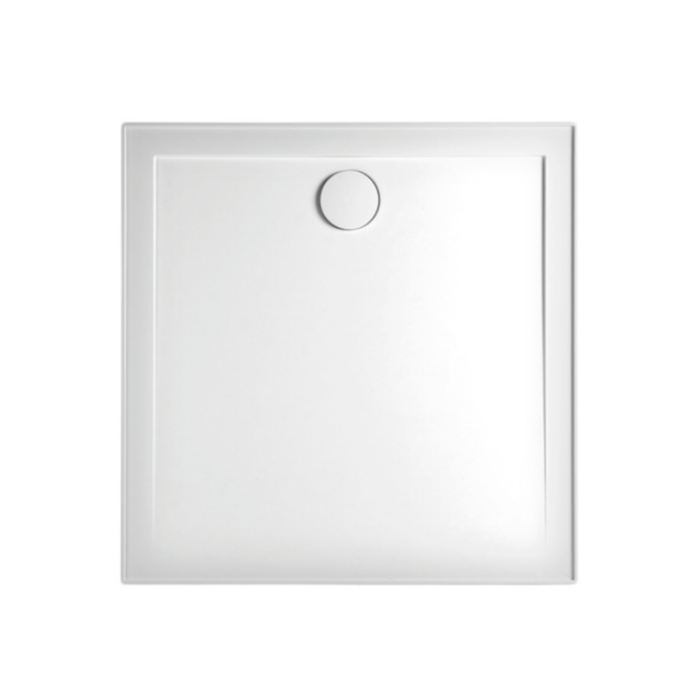 900-1200mm Marbletrend Flinders SMC White Rectangular Rear Outlet Shower Base - HD reno