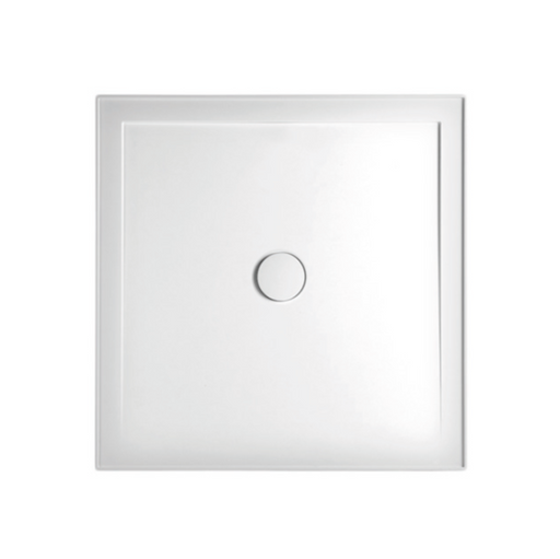 900-1200mm Marbletrend Flinders SMC White Rectangular Rear Outlet Shower Base - HD reno