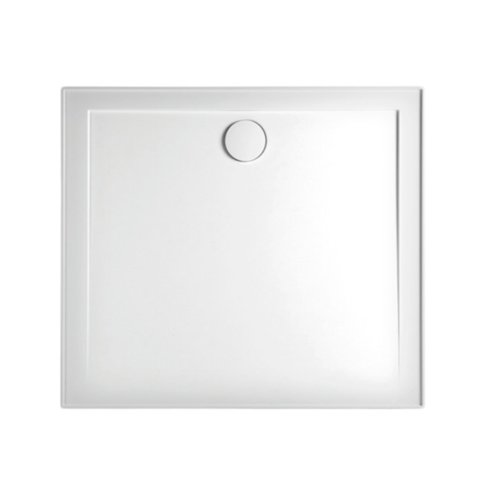 900-1200mm Marbletrend Flinders SMC White Rectangular Rear Outlet Shower Base - HD reno