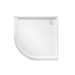 914-1000mm Marbletrend Flinders White Polymarble Curved Front Corner Shower Base - HD reno