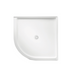 914-1000mm Marbletrend Flinders White Polymarble Curved Front Corner Shower Base - HD reno