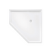 914-1200mm Marbletrend Flinders White Polymarble Diamond Straight Front Corner Shower Base - HD reno