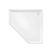 914-1200mm Marbletrend Flinders White Polymarble Diamond Straight Front Corner Shower Base - HD reno