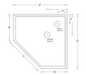 914-1200mm Marbletrend Flinders White Polymarble Diamond Straight Front Corner Shower Base - HD reno