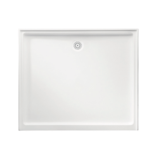 760-1800mm Marbletrend Flinders White Polymarble Rectangular Shower Base - HD reno