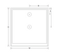 760-1800mm Marbletrend Flinders White Polymarble Rectangular Shower Base