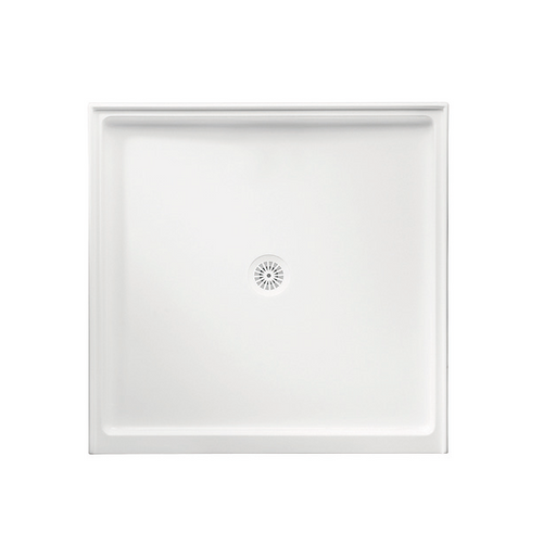 760-1000mm Marbletrend Flinders White Polymarble Square Shower Base - HD reno
