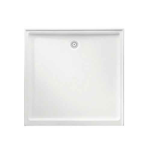 760-1000mm Marbletrend Flinders White Polymarble Square Shower Base - HD reno