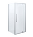 820-1500mm Marbletrend New Flinders Chrome & Black Glass Square Pivot Shower Screens - HD reno
