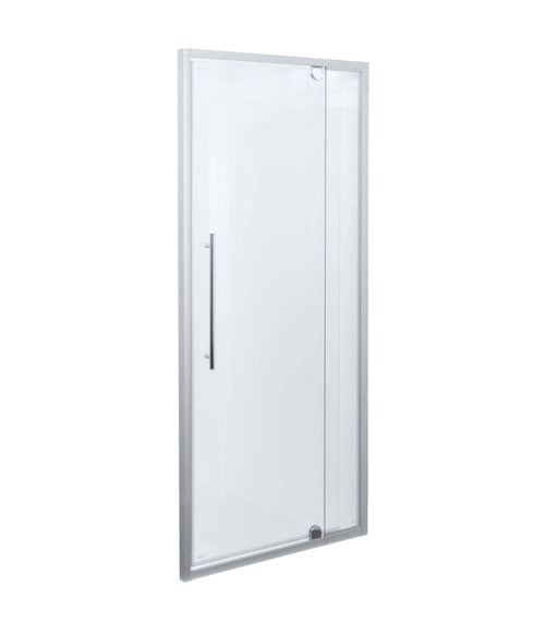 820-1500mm Marbletrend New Flinders Chrome & Black Glass WTW Pivot Shower Screens - HD reno