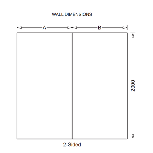 900-1000mm Kimberley White Acrylic 2-Sided Shower Wall - HD reno