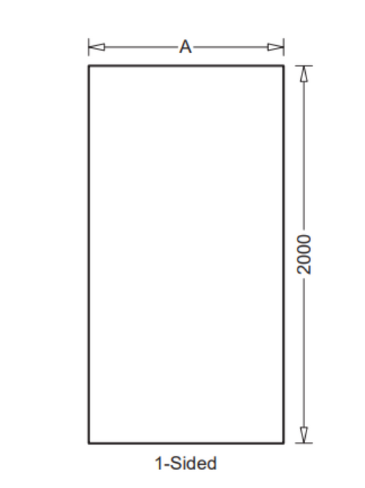 820-1500mm Standard White Acrylic 1-3 Sided Shower Wall