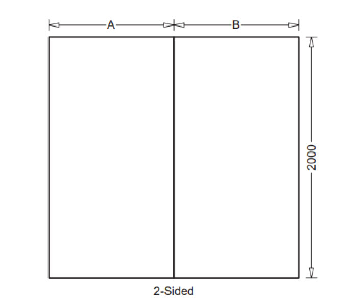 820-1500mm Standard White Acrylic 1-3 Sided Shower Wall