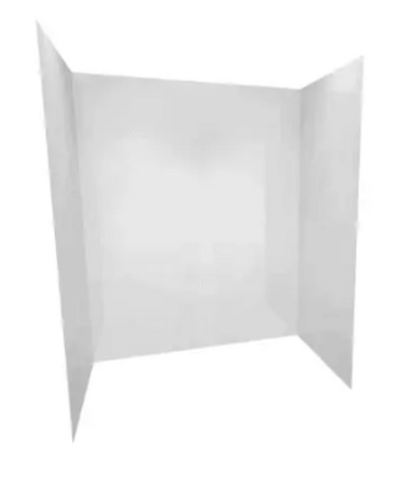 820-1500mm Standard White Acrylic 1-3 Sided Shower Wall - HD reno