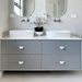 1500*460*550mm Boston Light Grey High Moisture Resistant Plywood/Polyurethane Wall Hung Vanity - HD reno