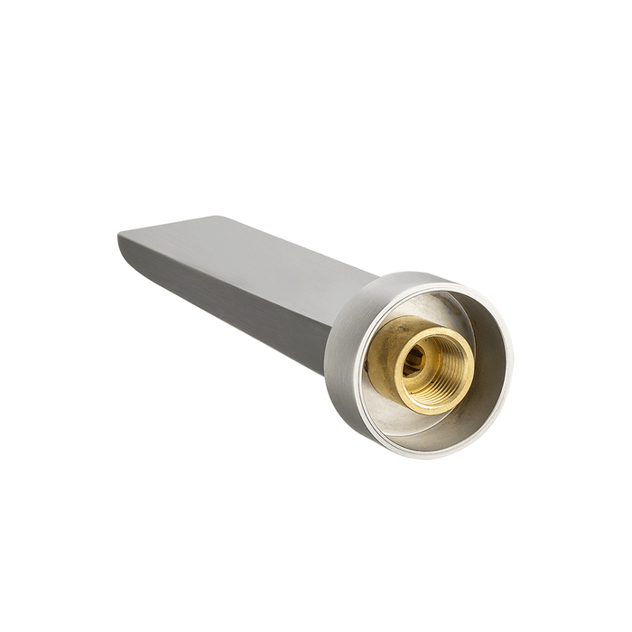Aquaperla Rushy Brushed Nickel Solid Brass With Spout Bath Wall Mixer
