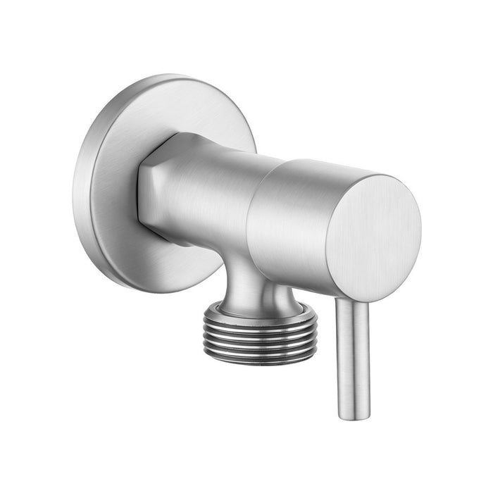 Aquaperla Round Solid Brass 1/4 Turn Bathroom Washing Machine Stops