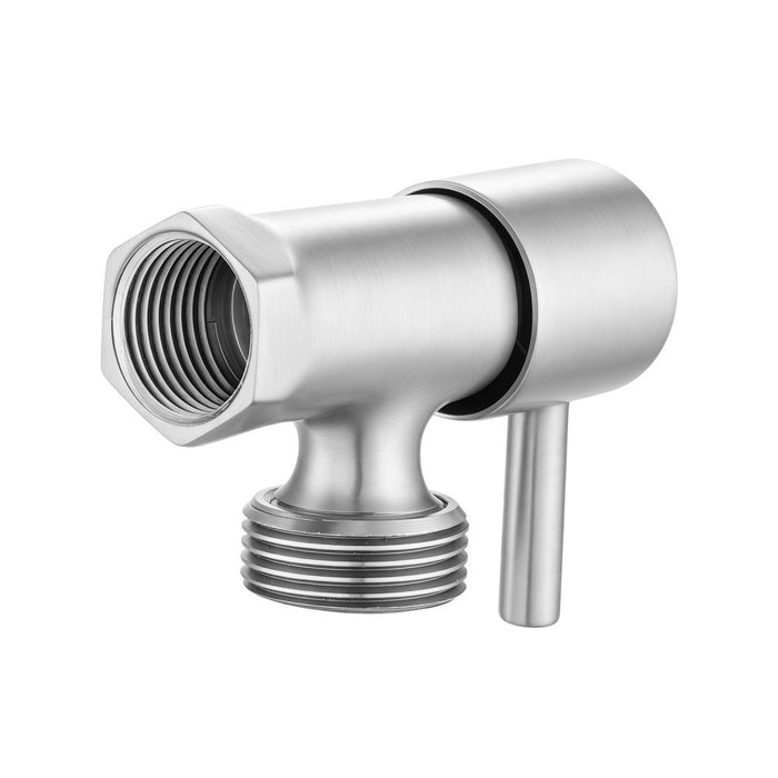 Aquaperla Round Solid Brass 1/4 Turn Bathroom Washing Machine Stops