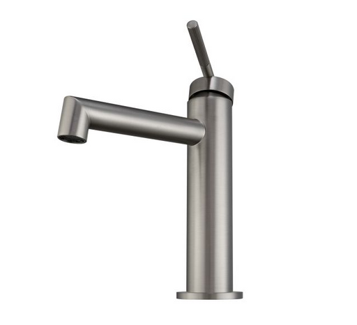 CADDENCE Series Brushed Nickel Round Basin Mixer - HD reno