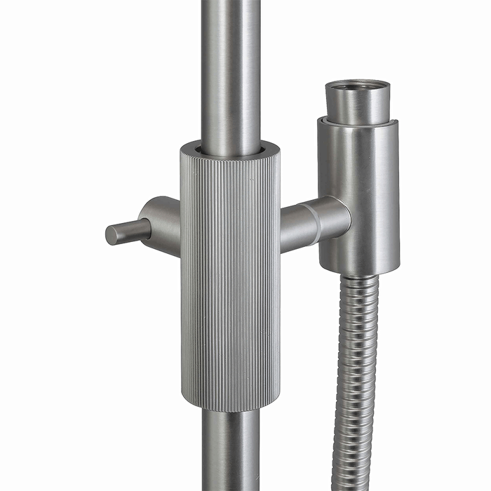 ACA CADDENCE Brushed Nickel Stainless Steel Shower Rail Without Handheld Shower