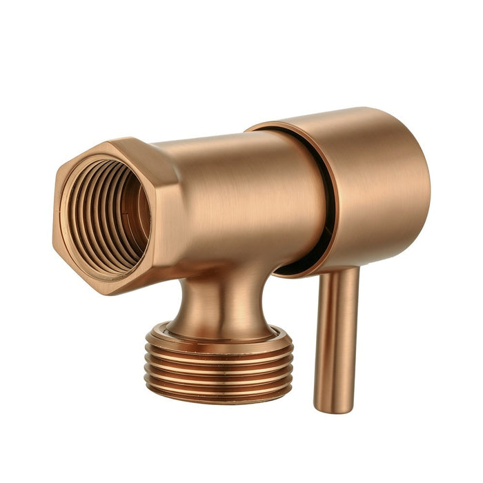 Aquaperla Round Solid Brass 1/4 Turn Bathroom Washing Machine Stops
