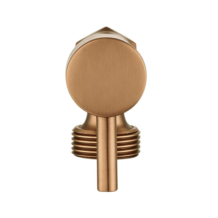 Aquaperla Round Solid Brass 1/4 Turn Bathroom Washing Machine Stops