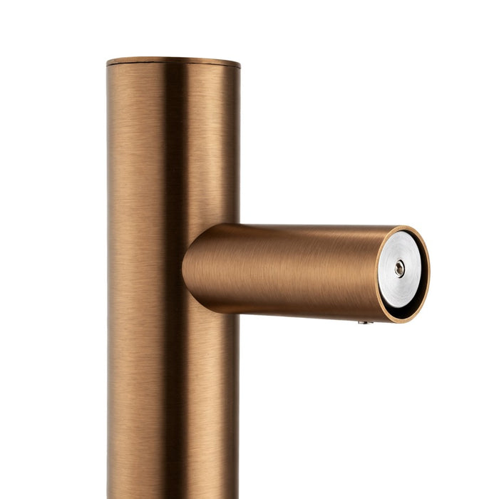 950mm Aquaperla Round Vertical Single Electric Heated Towel Rail With Timer
