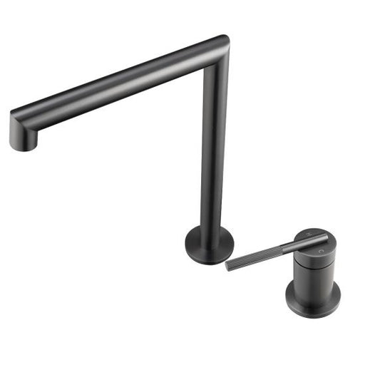CADDENCE Series Brushed Gun Metal Grey Split Type Basin Mixer - HD reno