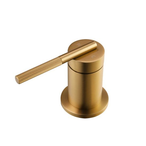 CADDENCE Series Brushed Yellow Gold Split Type Basin Mixer - HD reno