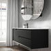 600-1500*460*550mm Byron Matte Black Bathroom Wall Hung Vanity - Cabinet Only and Ceramic / Stone Top