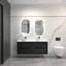 600-1500*460*550mm Byron Matte Black Bathroom Wall Hung Vanity - Cabinet Only and Ceramic / Stone Top