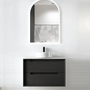600-1500*460*550mm Byron Matte Black Bathroom Wall Hung Vanity - Cabinet Only and Ceramic / Stone Top - HD reno
