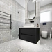 600-1500*460*550mm Byron Matte Black Bathroom Wall Hung Vanity - Cabinet Only and Ceramic / Stone Top