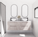600-1800*450*550mm ABS Bali White Oak MR Melamined Board Panel With PVC Coating Fluted Wall Hung Vanity - HD reno
