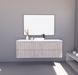 600-1800*450*550mm ABS Bali White Oak MR Melamined Board Panel With PVC Coating Fluted Wall Hung Vanity - HD reno