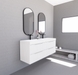 600-1800*450*550mm ABS Bali Matt White MR Melamined Board Panel With PVC Coating Fluted Wall Hung Vanity - HD reno