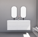 600-1800*450*550mm ABS Bali Matt White MR Melamined Board Panel With PVC Coating Fluted Wall Hung Vanity - HD reno
