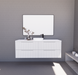 600-1800*450*550mm ABS Bali Matt White MR Melamined Board Panel With PVC Coating Fluted Wall Hung Vanity - HD reno