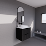 600-1800*450*550mm ABS Bali Matt Black MR Melamined Board Panel With PVC Coating Fluted Wall Hung Vanity - HD reno