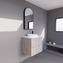 600-1800*450*550mm ABS Bali White Oak MR Melamined Board Panel With PVC Coating Fluted Wall Hung Vanity - HD reno