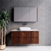 600-1800*450*550mm ABS Bali Brown Oak MR Melamined Board Panel With PVC Coating Fluted Wall Hung Vanity - HD reno
