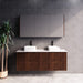 600-1800*450*550mm ABS Bali Brown Oak MR Melamined Board Panel With PVC Coating Fluted Wall Hung Vanity - HD reno