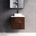 600-1800*450*550mm ABS Bali Brown Oak MR Melamined Board Panel With PVC Coating Fluted Wall Hung Vanity - HD reno